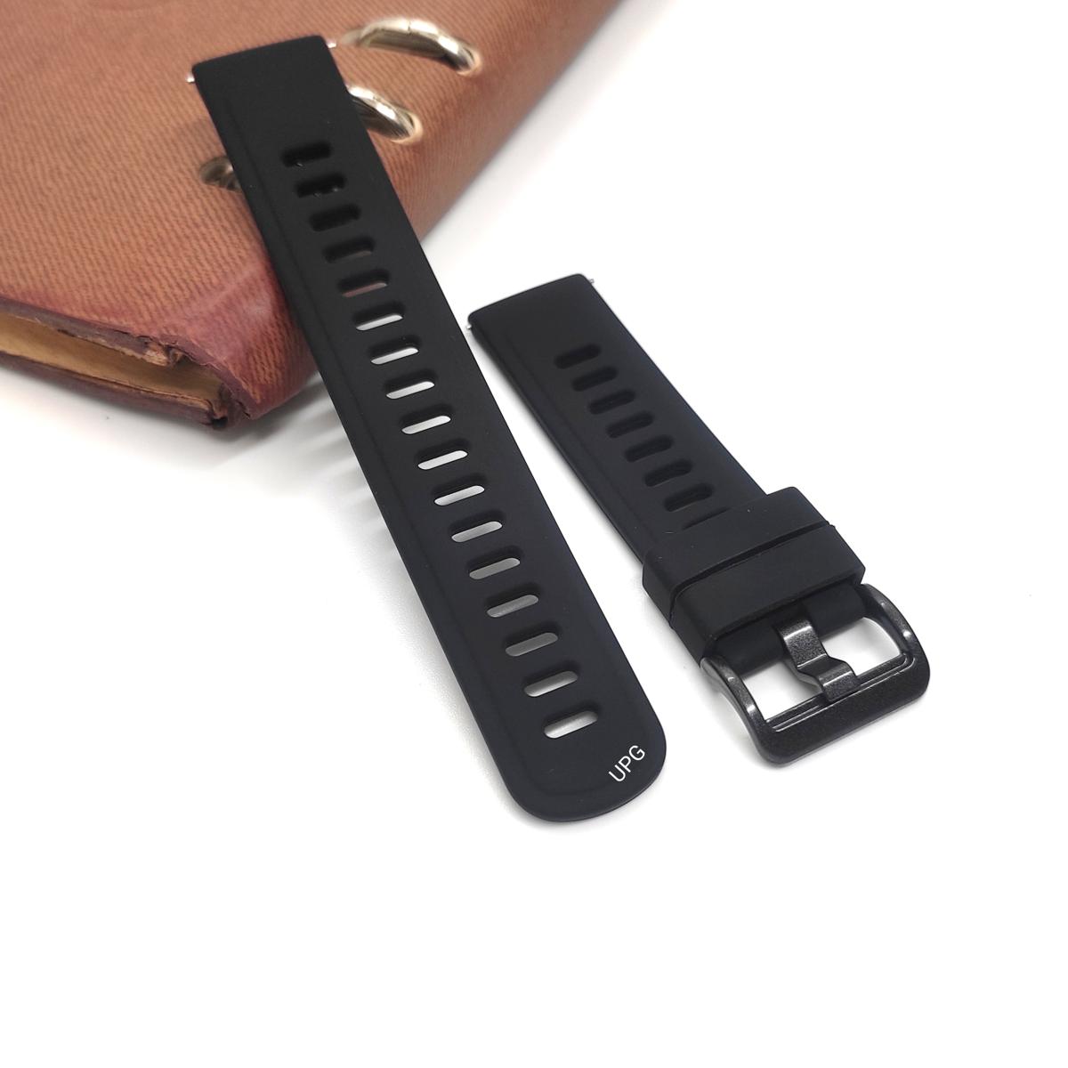 Picture of Black- 20mm silicon watch strap for amazfit bip,bip s,Ls02,colmi p8/p8 pro.