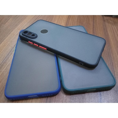 Picture of For Xiaomi Redmi Note 7 / Note 7 Pro Matte Translucent Hard Camera Protection with Button Bumper Shockproof Frosted Back Matte Back Cases/Cover