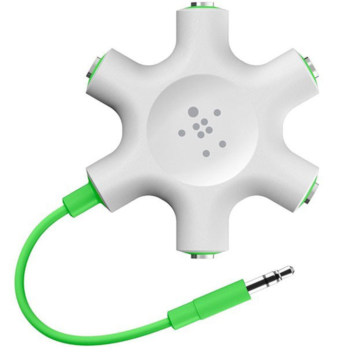 Picture of DALX 3.5mm 5 Way Stereo Audio Splitter Snowflake Shape Earphone Headphone Adapter