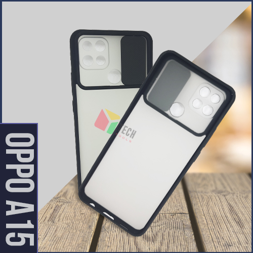 Picture of For Oppo A15 Case Slide Camera Protect Privacy Back Cover