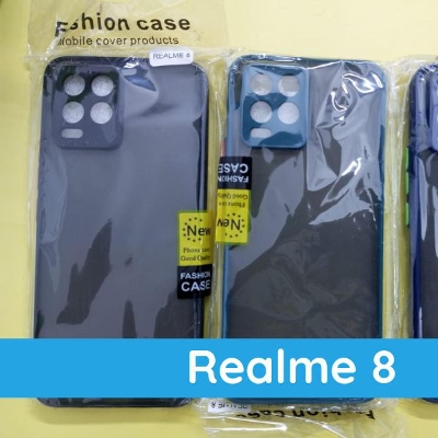 Picture of for Realme 8 Matte Translucent Hard Camera Protection With Button Bumper Shockproof Frosted Back Matte Back Cases/Cover -  Phone Back Cover