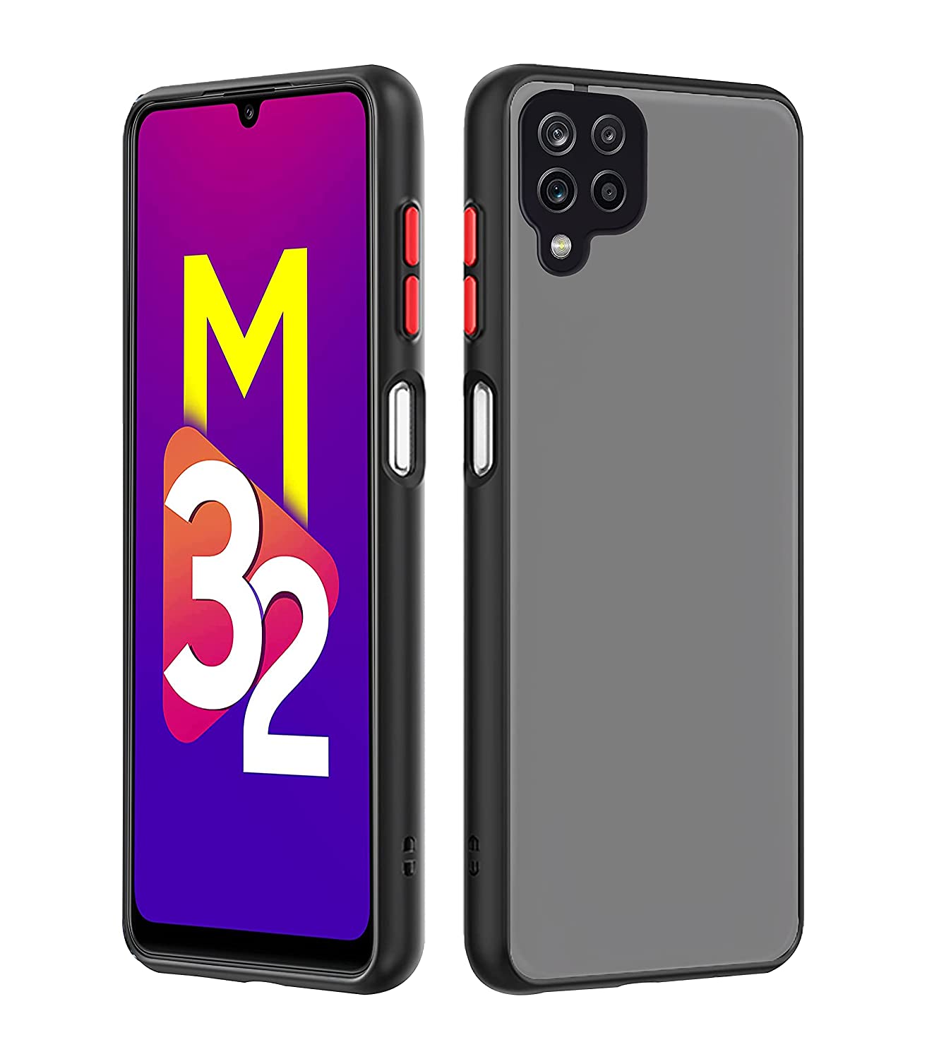 Picture of For Samsung Galaxy M32 / M12 4g Matte Translucent Shockproof Camera Protection Bumper Back Cover