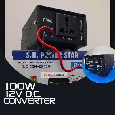 Picture of 12v dc থেকে 220v ac কনভার্টার ইনভার্টার 100 watt (কোনও চার্জার নেই) - inverter