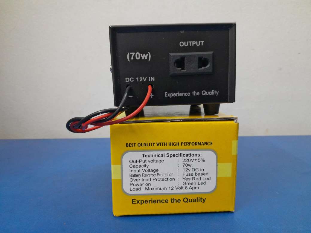Picture of Dc 12v থেকে ac 220v কনভার্টার 70 watt - battery 12v