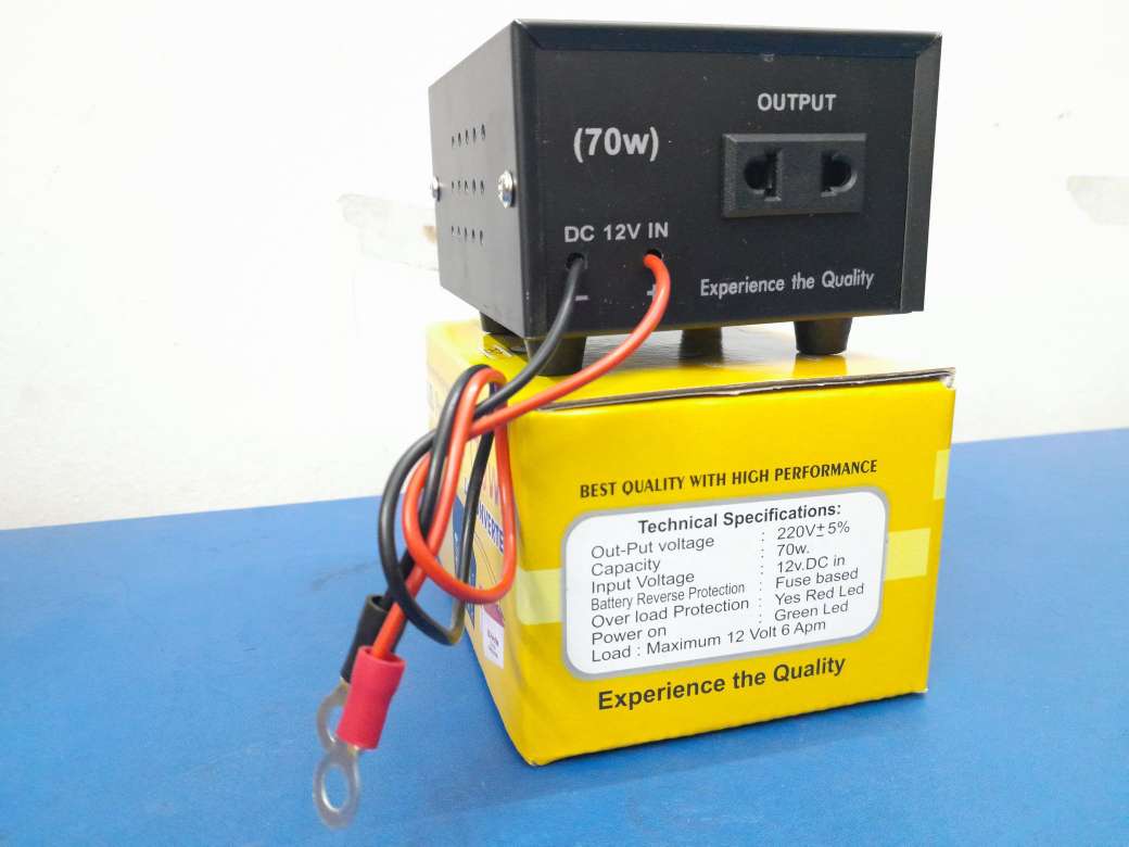 Picture of Dc 12v থেকে ac 220v কনভার্টার 70 watt - battery 12v