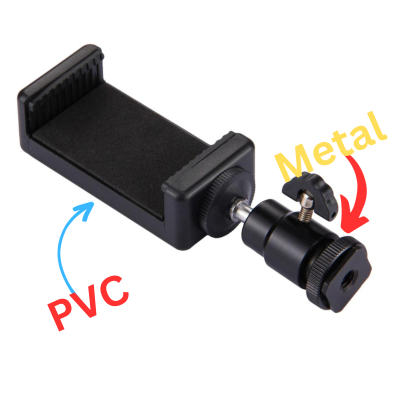 Picture of 2 In 1 Mobile Phone Clip Holder 360 Ball Head Hot Shoe Adapter Mount Fit For Dslr Slr Camera
