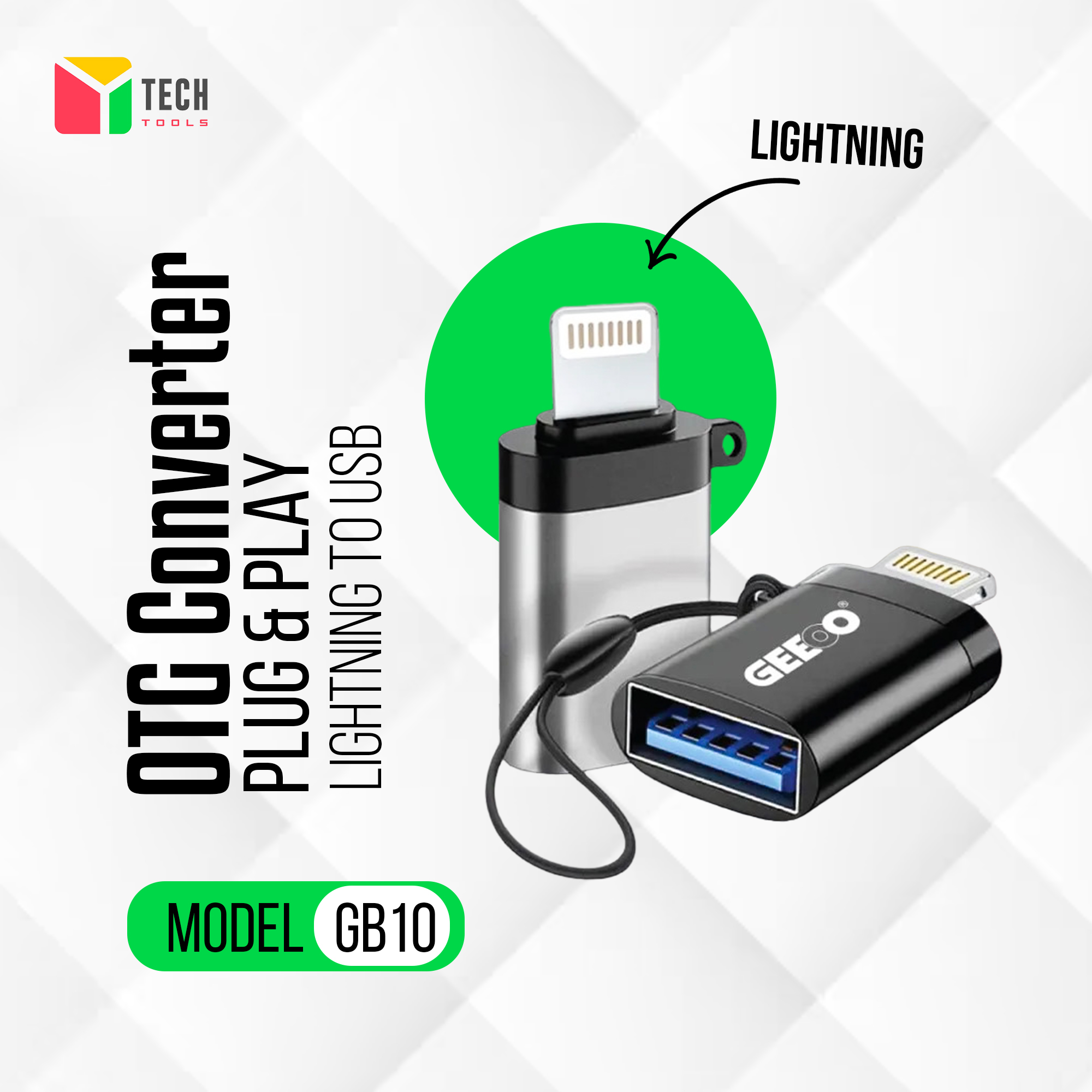 Picture of Geeoo GB-10 Lightning to USB 3.0 OTG Adapter