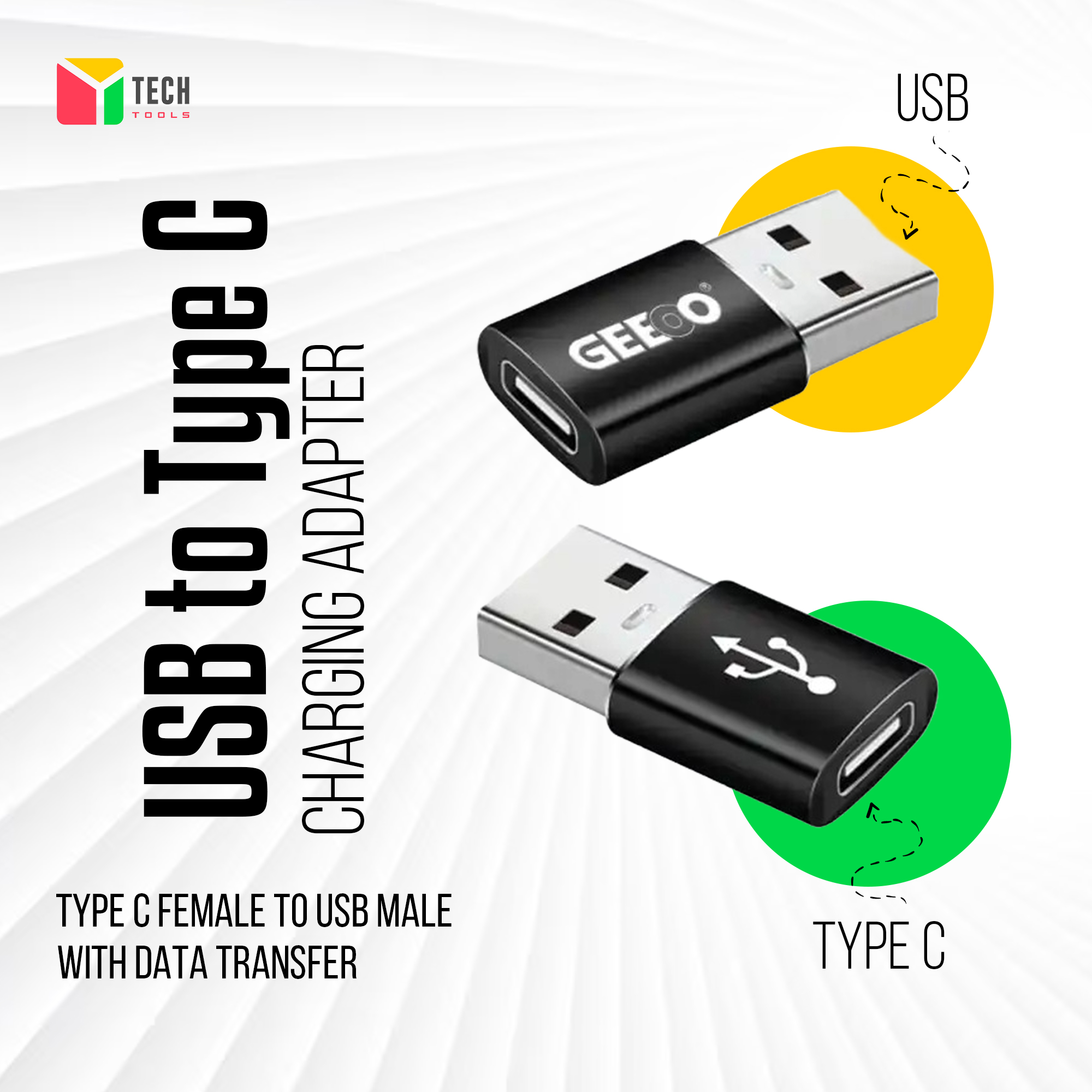 Picture of Geeoo AD-7 Charging Adapter USB A  to Type C