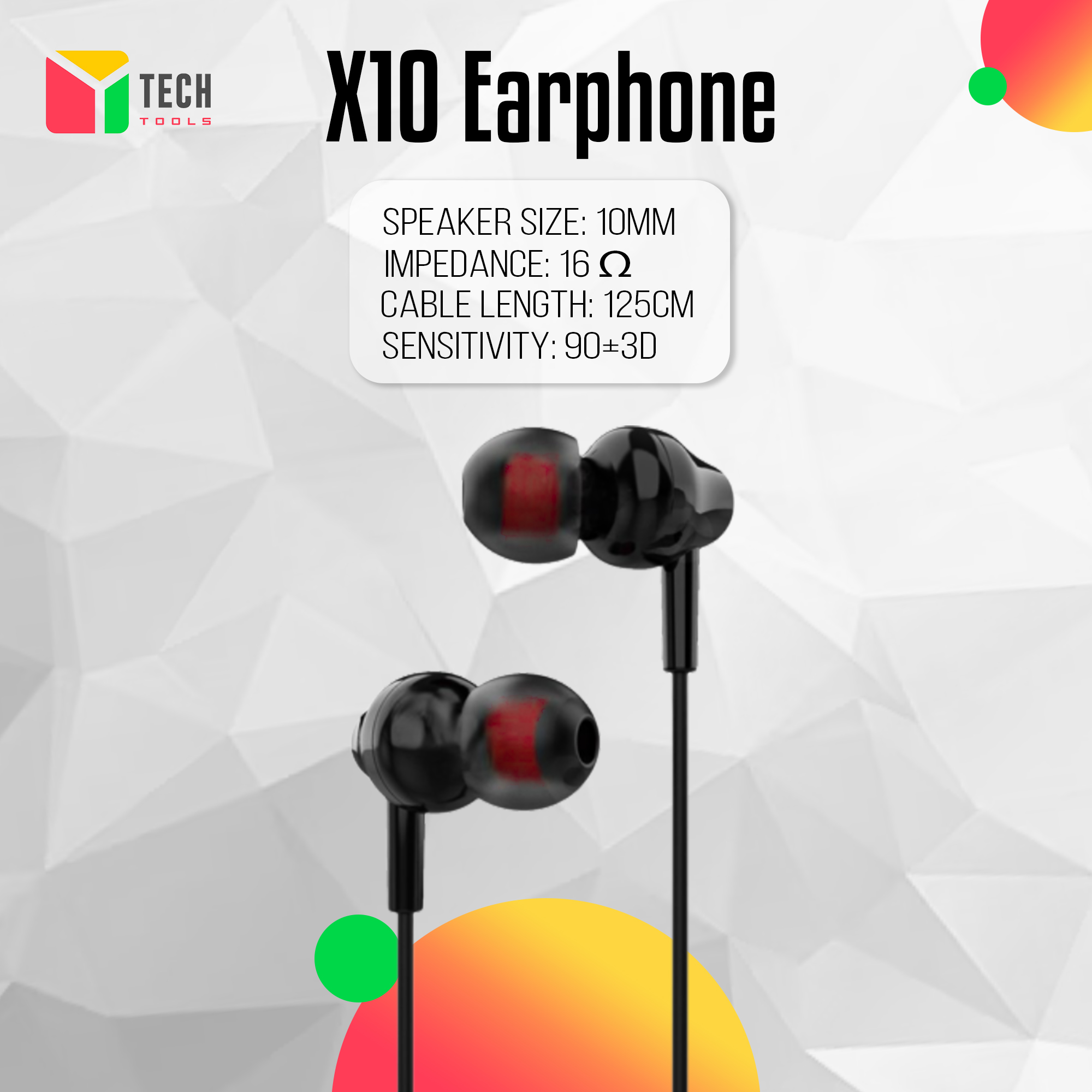 Picture of Geeoo X10 3.5mm In-Ear Wired Earphone
