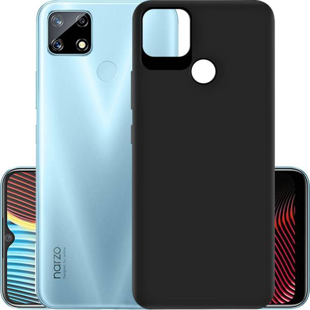 Picture of Realme Narzo 30A / C25 / C12 / Narzo 20 Premium Silicone Matte Soft Phone Case - Black