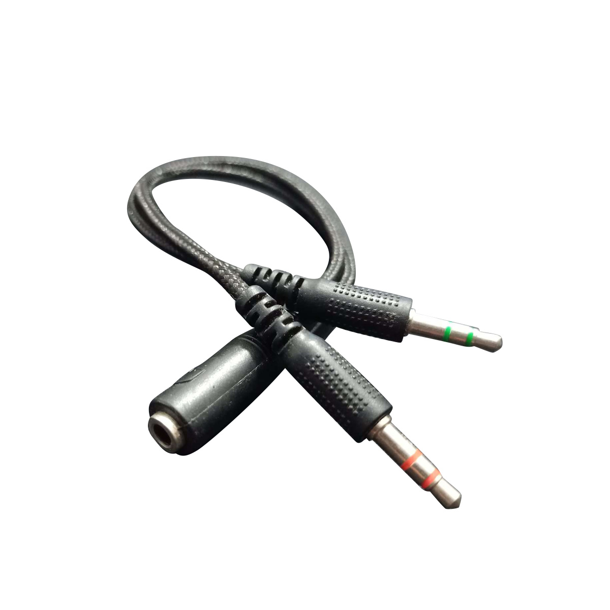Picture of 3.5mm AUX Audio Mic Splitter Cable Earphone Headphone Adapter PC Headphone Converter headphone converter for pc