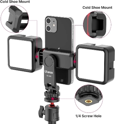 Picture of Ulanzi ST-06S Multi-Function Cold Shoe Smartphone Holder