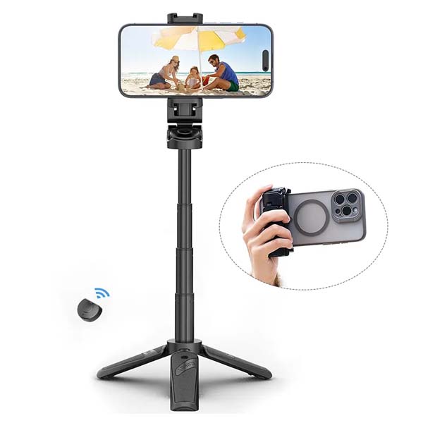 Picture of Ulanzi JJ02 Extendable Grip Phone Tripod with Remote Selfie Stick Tripod for Phone Vertical Horizontal Vlog Video