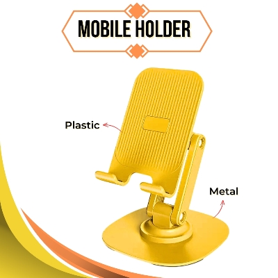 Picture of ABS folding universal metal holder adjustable tablet stand foldable mobile phone desktop holder