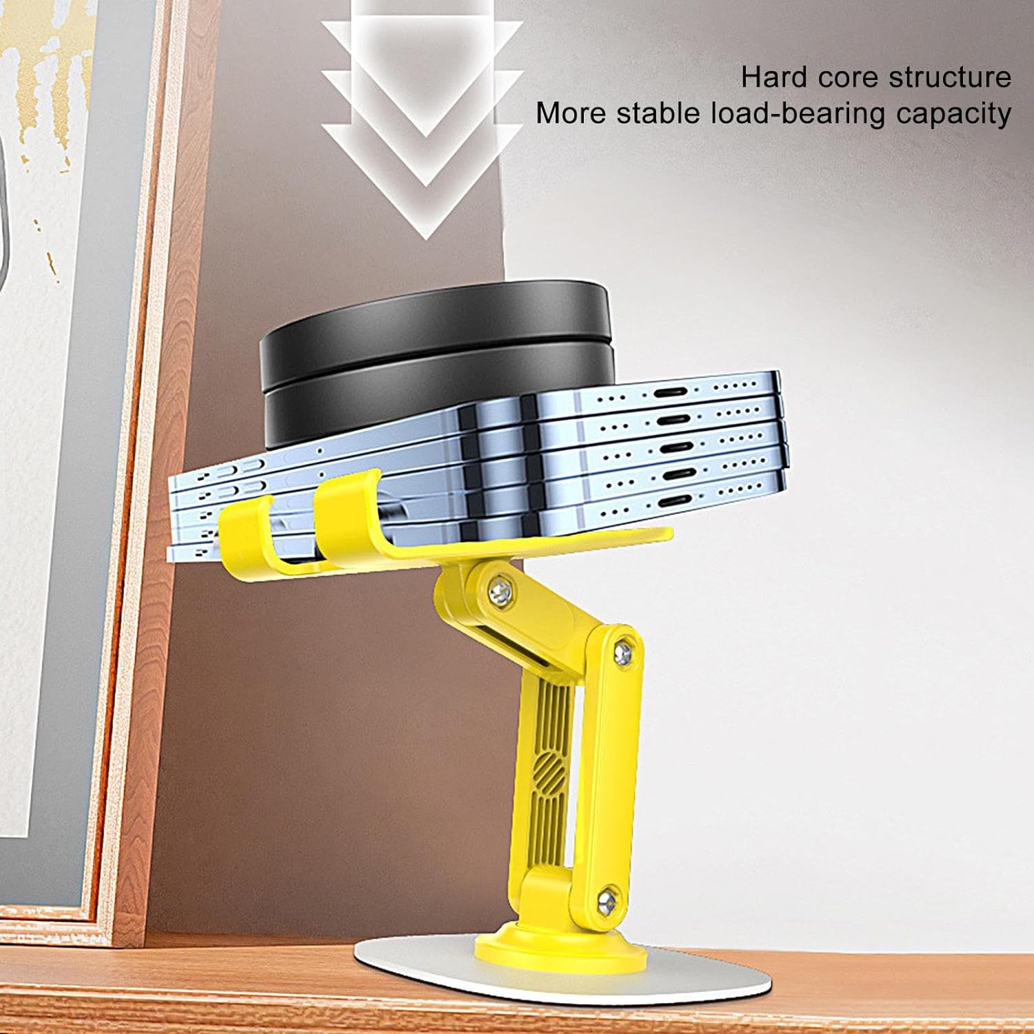 Picture of ABS folding universal metal holder adjustable tablet stand foldable mobile phone desktop holder
