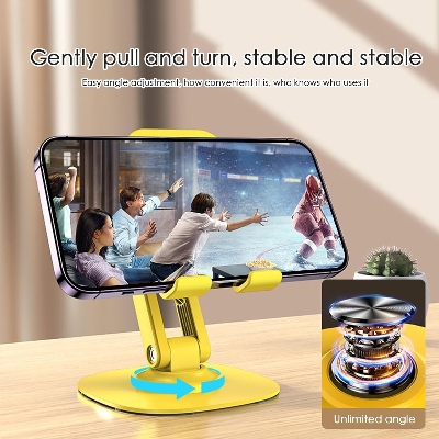 Picture of ABS folding universal metal holder adjustable tablet stand foldable mobile phone desktop holder