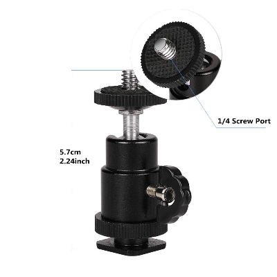 Picture of 1/4" Mini Smart Ball Head Bracket/Holder/Mount fr Camera Tripod hot shoe Hotshoe