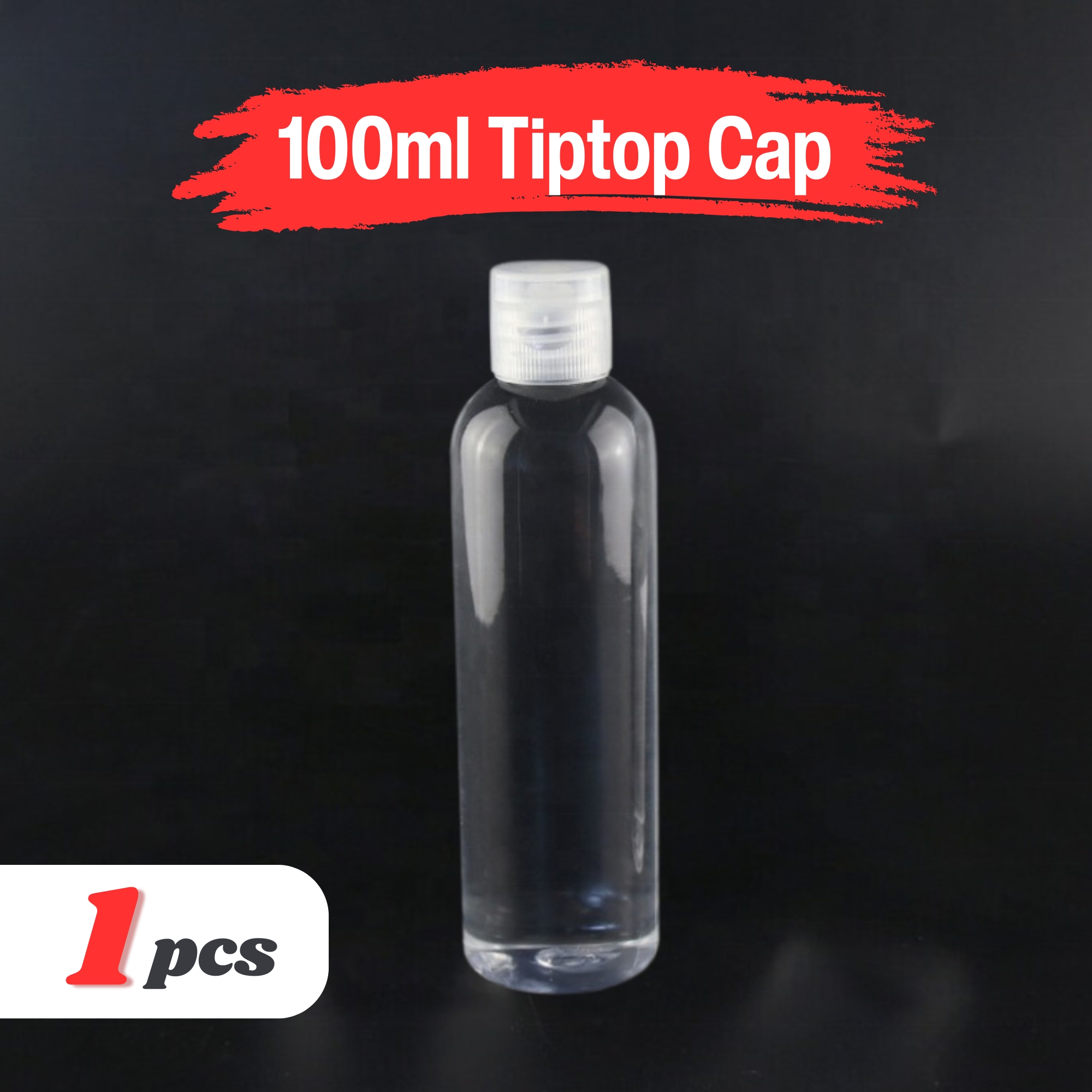 Picture of Plastic Oil Bottle Tiptop Cap 100Ml Transparent- 1pcs