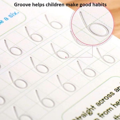 Picture of 4 PCS Set Magic Practice Book For Kids Handwriting 1 Pen, 5 sis and a gripper