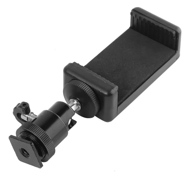 Picture of Universal Moblie Phone Clip Bracket Holder Mount 1/4 Screw Hot Shoe Phone Clip Tripod Monopod Stand