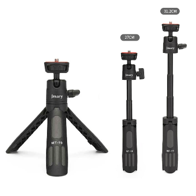 Picture of Jmary MT-19 Mini Tripod Stand with Universal Mobile Phone Holder and High quality aluminum alloy Ball-Head