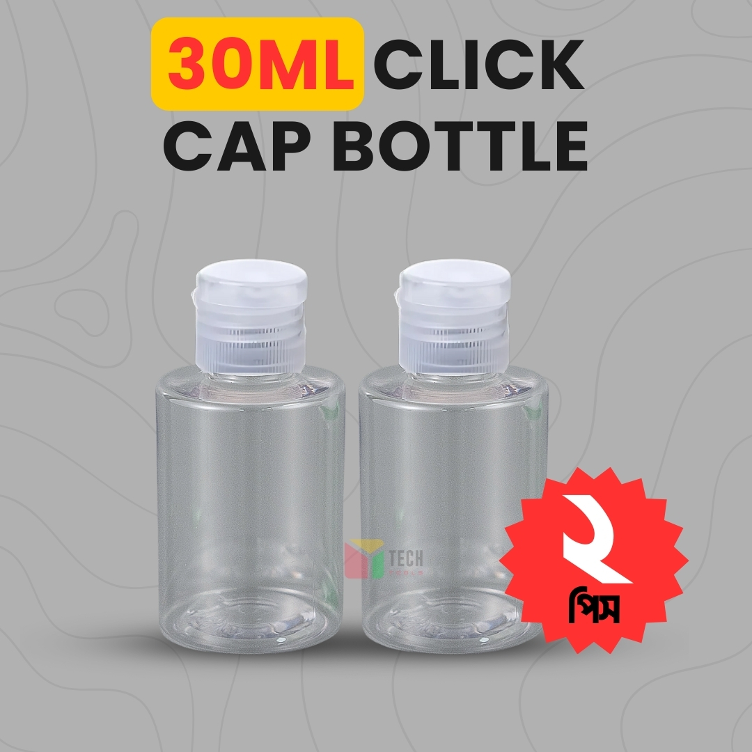 Picture of Plastic Oil Bottle Tiptop Cap 30Ml Transparent- 2pcs