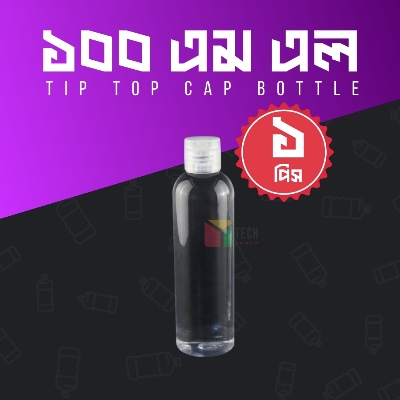 Picture of Tiptop Cap Plastic Pet Transparent Bottle 100ml- 1 pcs