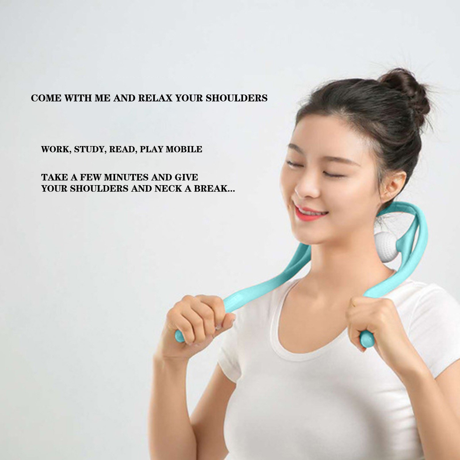 Picture of Manual Neck Massager Kneading Fitness Mini Handheld Neck Massager Neck Massage Instrument Shoulder Neck Massager