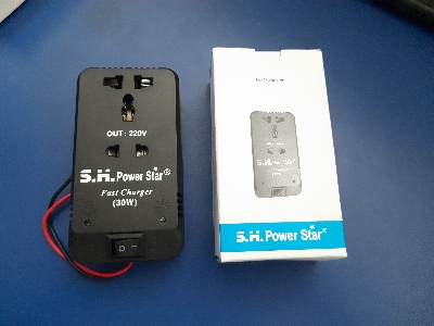 Picture of 30W DC to AC Power Converter | 12V DC to 220V AC Charger | Fast Charging Adapter