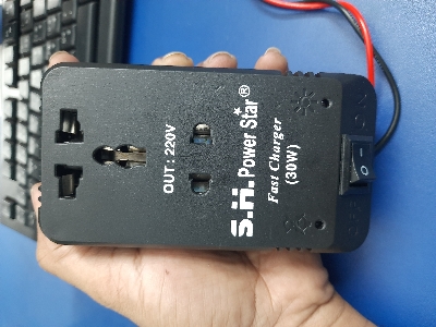 Picture of 30W DC to AC Power Converter | 12V DC to 220V AC Charger - Fast Charging Adapter