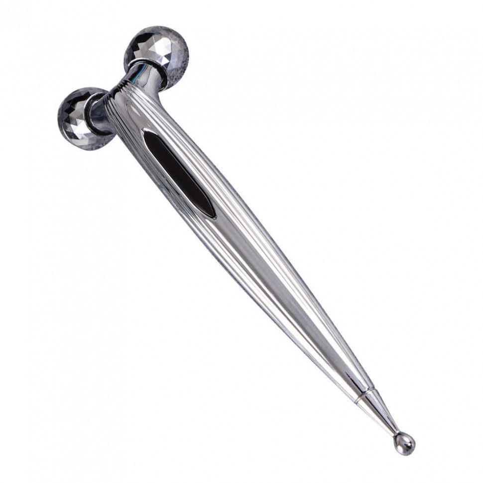 Picture of Y Shaped Slim Face 3D Massage Roller -Silver