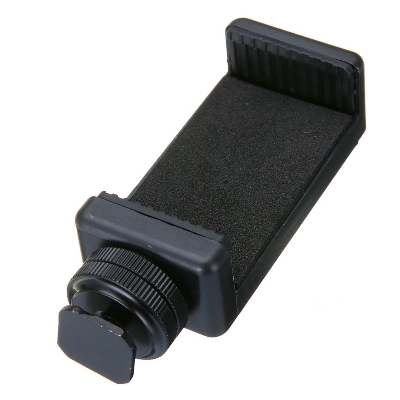 Picture of 1/4" Phone Clip Holder + Hot Shoe Adapter Mount Screw For Camera Black For Sony Canon Nikon DSLR