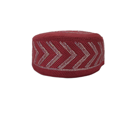 Picture of Red Color Special Beautiful Design Islamic Tupi and Cap for Men