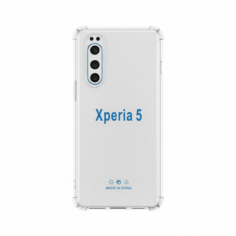 Picture of For Sony Xperia 5 shockproof Transparent liquid Cristal clear long time useable soft premium protective back cover