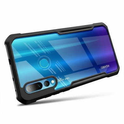 Picture of For Huawei Y7p Reinforced  Unique Shockproof Cushion Back Clear Hybrid Transparent Hard Cover Casing