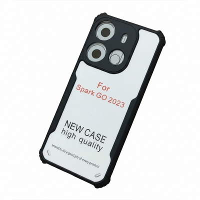 Picture of For Tecno Spark Go 2023 Case Air Cushion Hard Clear Shockproof Back Cover (Back Case Cover For Smartphone)