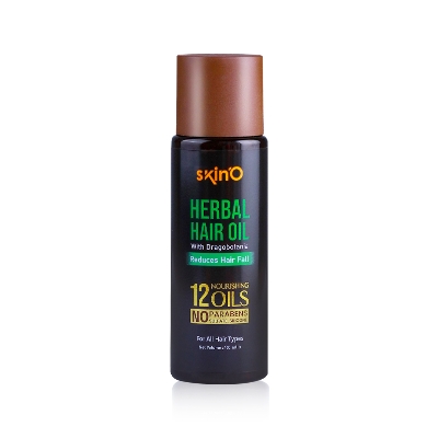Picture of skinO Herbal Hair Oil With Dragobotania Reduces Hair fall 100ml