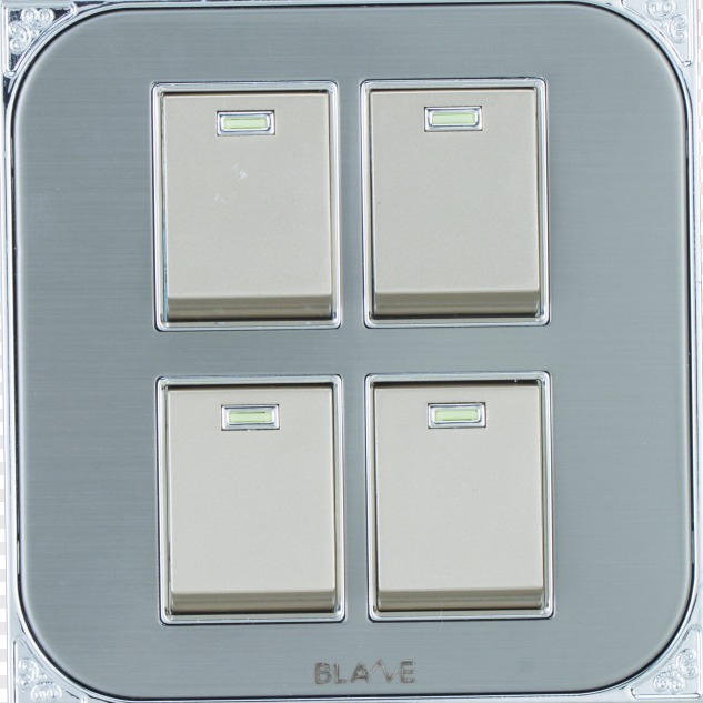 Picture of Blaze-Royal-4 Gang 1 Way Switch Picture of Blaze-Royal-4 Gang 1 Way Switch