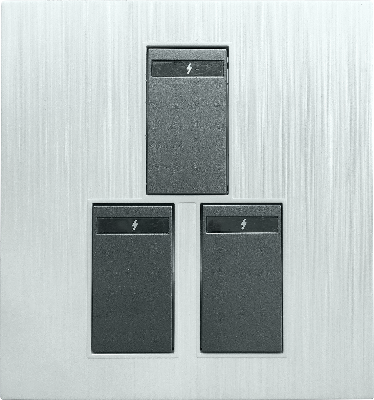 Picture of Blaze Crown-3 Gang 1 Way Switch Picture of Blaze Crown-3 Gang 1 Way Switch