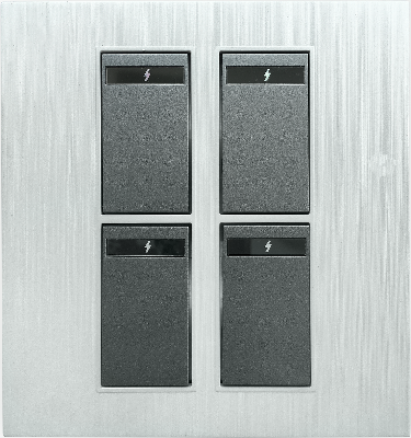 Picture of Blaze Crown-4 Gang 1 Way Switch Picture of Blaze Crown-4 Gang 1 Way Switch