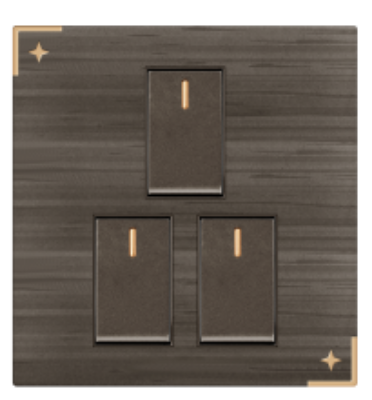 Picture of Blaze Elite 3 Gang 1 Way Switch, 16A Picture of Blaze Elite 3 Gang 1 Way Switch, 16A