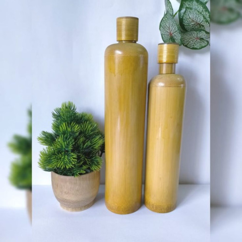 Picture of Eco Friendly Bamboo Water Botol Round Design