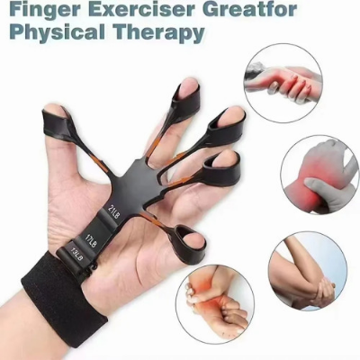 Picture of Adjustable hand Finger Gripper Exerciser Hand Strengthener Hand Trainer Rehabilitation Training Equipment Black - NF Surgical