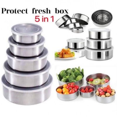 Picture of Protect Fresh Box 5 Pieces High Quality Stainless Steel Ware Set