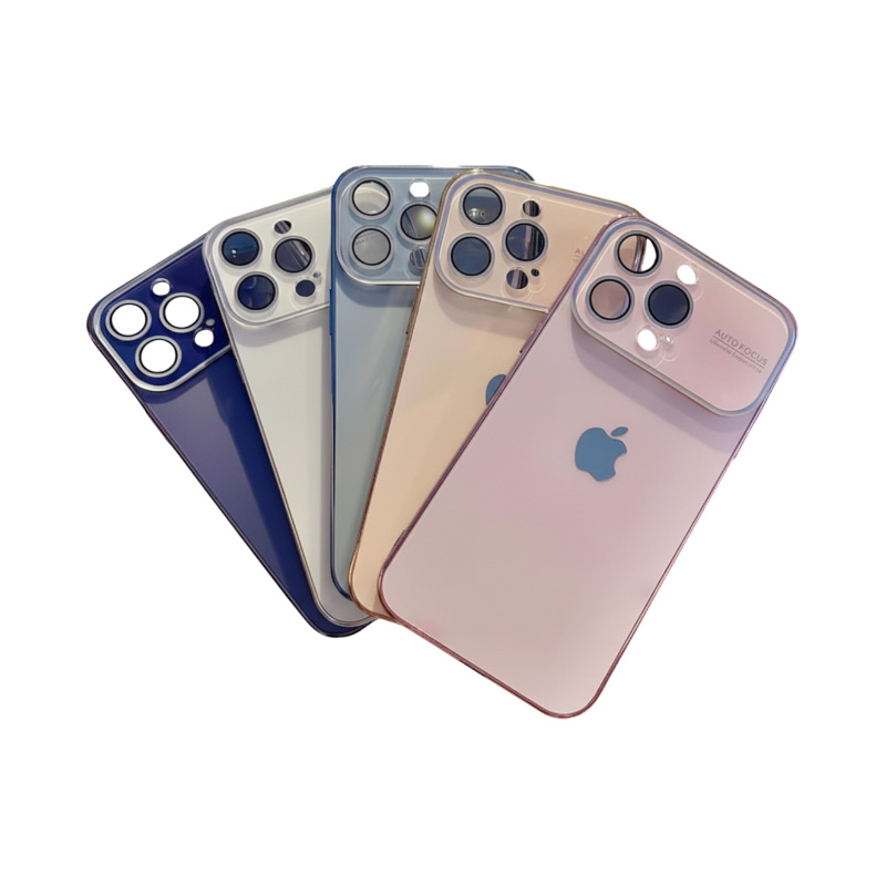 Picture of AG Glass Backplane Lens Integrated iPhone 12 pro Phone Case, Premium Porsche Design, Prismatic Lens, Soft Unbreakable Edge, Shock Absorption Cover for Camera Drop Protection