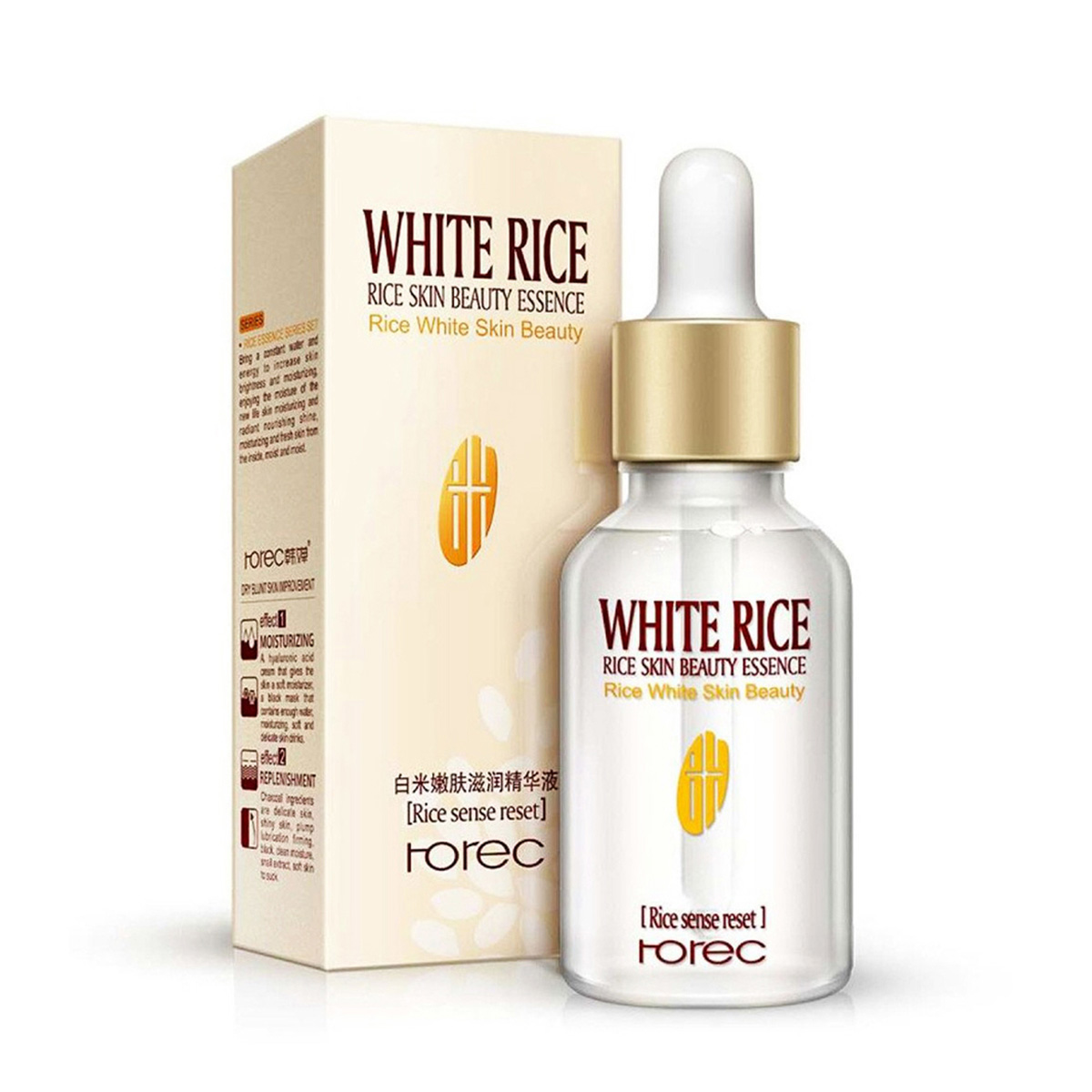 Picture of ROREC Natural Organic White Rice face Serum collagen Reduces Wrinkles Dark Spots anti-aging Sun Damage Corrector skin care - Vitamin C Serum - Vitamin C Serum