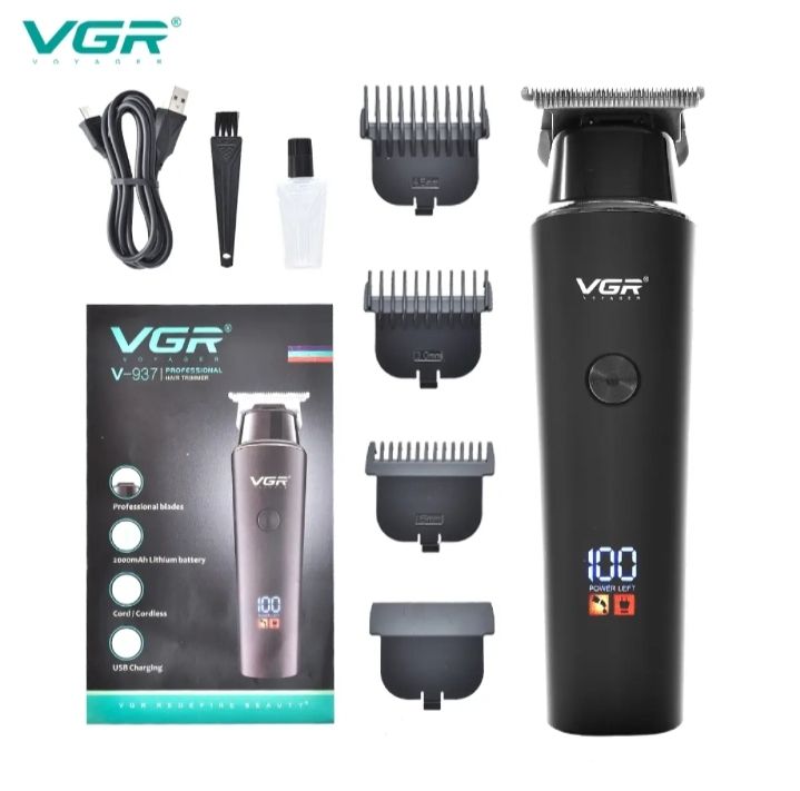 Picture of VGR V-937 NEW 8-hour Use time electric clipper LCD hair clipper hair salon special engraving electric clipper