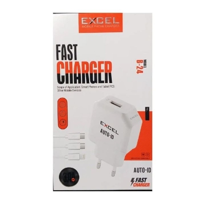 Picture of Excel Fast Charger Type C Travel Adapter Fast Charging 3.1A Max Quick Excel Type C Charger