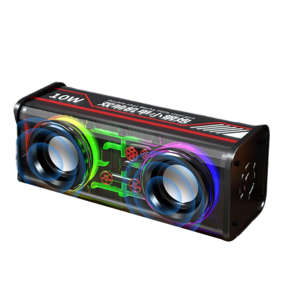 Picture of V8 Transparent Mecha Wireless Bluetooth Speaker Sound Light Rhythm Subwoofer TWS Stereo Cyberpunk Music Center Hands-free Call