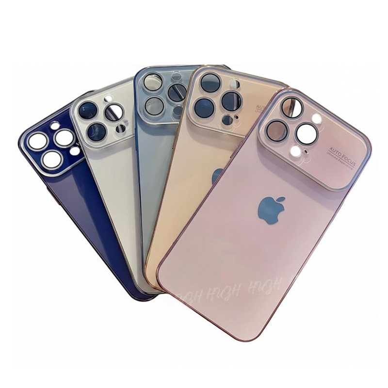 Picture of AG Glass Backplane Lens Integrated iPhone 11 pro Phone Case, Premium Porsche Design, Prismatic Lens, Soft Unbreakable Edge, Shock Absorption Cover for Camera Drop Protection